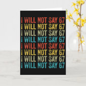私は67と言わない 面白い六七ミーム カード (黄色い花)