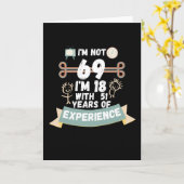 私は69ではない私は18の経験の51と – のための69 カード (黄色い花)
