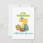 私は7つのハッピーバースデーカードを子供へ回しています 出欠カード (正面)