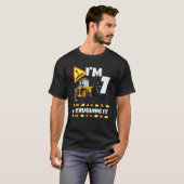 私は7で粉砕It建築掘削機7番目B Tシャツ (正面フル)