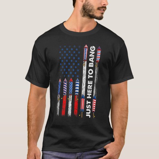 私は7月のアメリカFの4日のバンバン花火に来ている Tシャツ (正面)