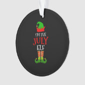 私は7月の小妖精や小人マッチング家族のクリスマスである オーナメント (正面)