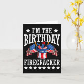 私は7月の誕生日フィレクラッカー4th独立 カード (黄色い花)