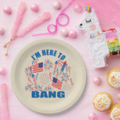 私は7月4日おもしろいに来た ペーパープレート (パーティー)