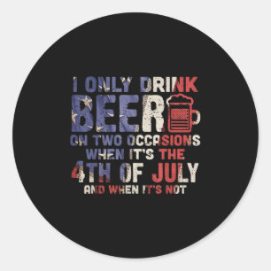 私は7月4日の2大事な行事でビールしか飲まない ラウンドシール
