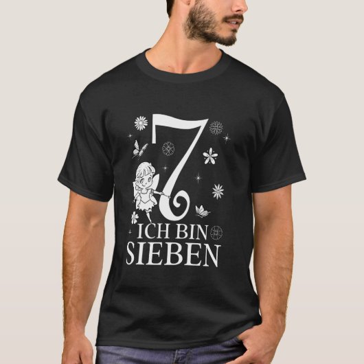 私は7歳の誕生日の女の子妖精セブン Tシャツ (正面)