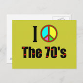 私は70の平和のサインが大好き ポストカード (正面/裏面)