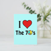 私は70の平和のサインが大好き ポストカード (スタンド正面)