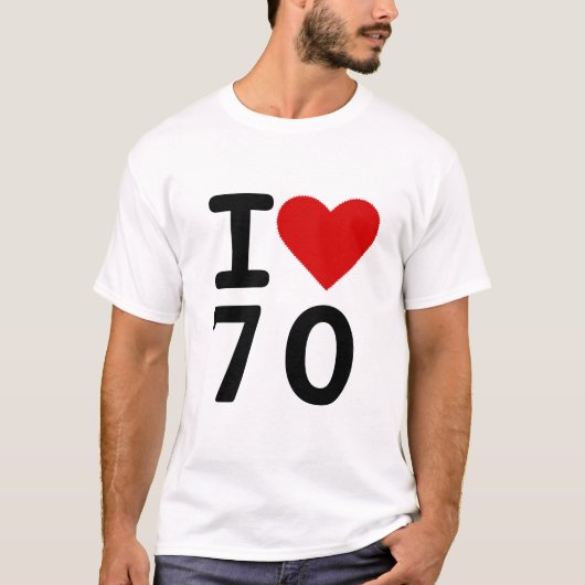 私は70を愛します Tシャツ (正面)
