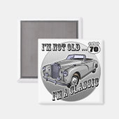 私は70クラシック番目の誕生日 マグネット (正面/裏面)