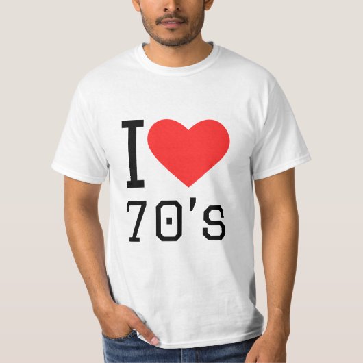 私は70年代が大好き Tシャツ (正面)