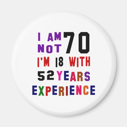 私は70歳ではない マグネット (正面)