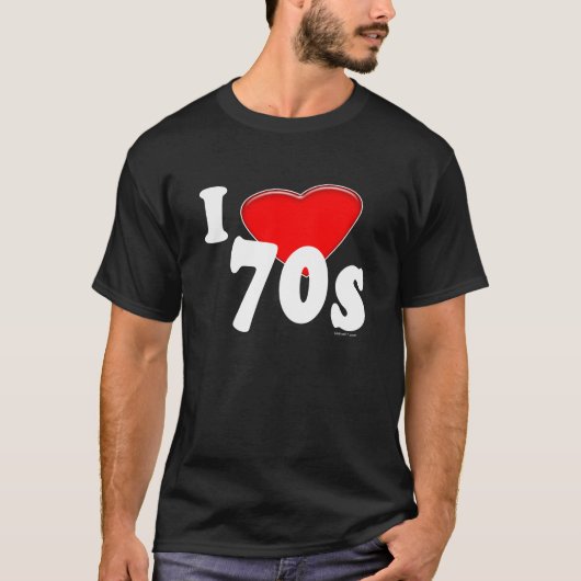 私は70s暗闇を愛します tシャツ (正面)