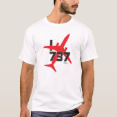 私は737を愛している Tシャツ (正面)