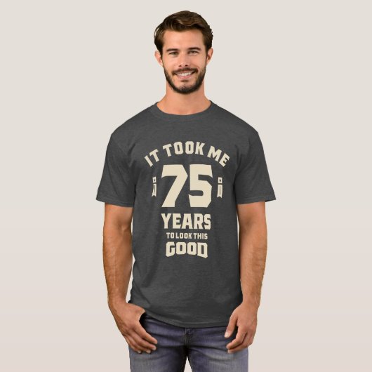 私は75年 – 75誕生日 Tシャツ (正面フル)