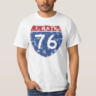 私は76を憎みます Tシャツ
