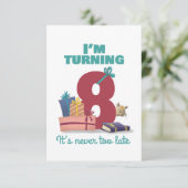 私は8つのハッピーバースデーカードを子供へ回しています 出欠カード (スタンド正面)