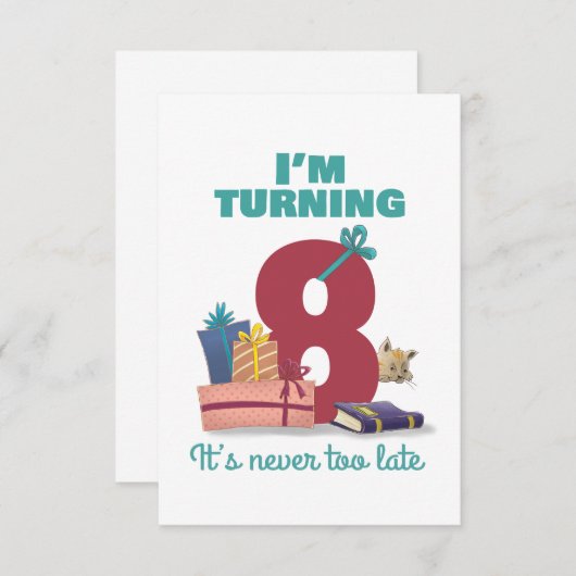 私は8つのハッピーバースデーカードを子供へ回しています 出欠カード (正面/裏面)