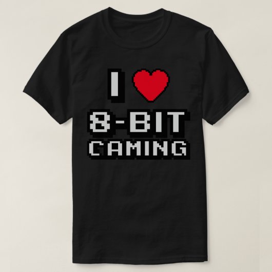 私は8ビットゲームが大好き Tシャツ (デザイン正面)