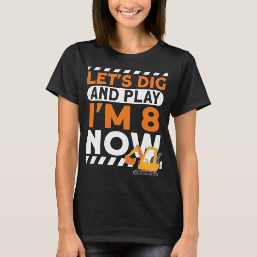 私は8日建築8th誕生日キッズショバト tシャツ (正面)