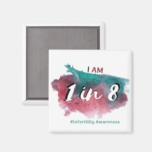 私は8歳1人-不妊認識度 マグネット (正面/裏面)