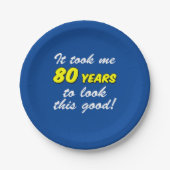 私は80年かけて良いブルーに見えた ペーパープレート (正面)