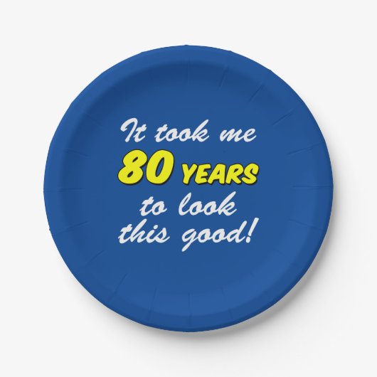 私は80年かけて良いブルーに見えた ペーパープレート (正面)