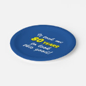 私は80年かけて良いブルーに見えた ペーパープレート (アングル)