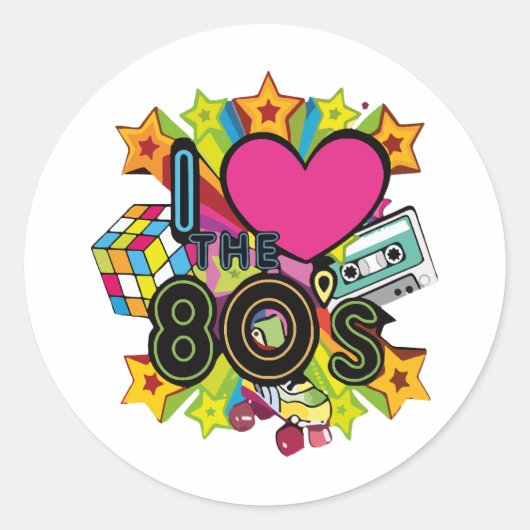 私は80年代が大好きだ ラウンドシール (正面)