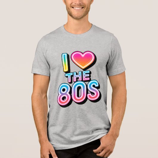 私は80年代が大好き トライブレンドTシャツ (正面)