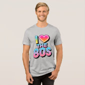 私は80年代が大好き トライブレンドTシャツ (正面全面)