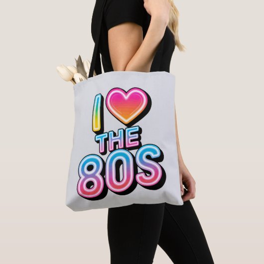 私は80年代が大好き トートバッグ (クローズアップ)