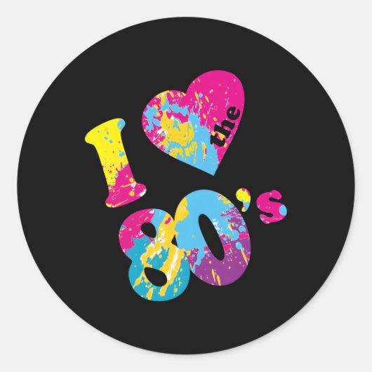 私は80年代が大好き ラウンドシール (正面)