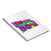 私は80年代の幾何学的なネオン八十年代のパーティーを愛します ノートブック (右側)