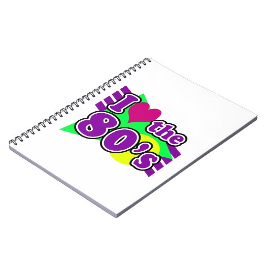 私は80年代の幾何学的なネオン八十年代のパーティーを愛します ノートブック (左側)