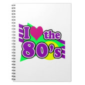 私は80年代の幾何学的なネオン八十年代のパーティーを愛します ノートブック (正面)
