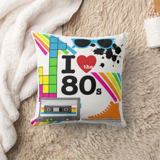 私は80年代の枕を愛します クッション (ブランケット)