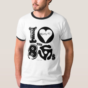 私は80年代音楽Tシャツ45 RPMを愛します Tシャツ