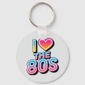 私は80sキーチェーンが大好き キーホルダー (正面)