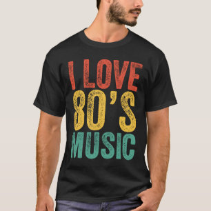 私は80s音楽レトロヴィンテージ衣装パーティーコンク大好き tシャツ