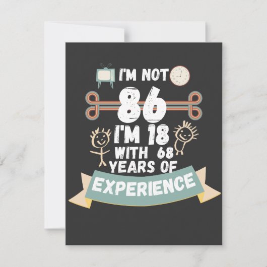 私は86ではない私は18の経験の68を持つ – のために86 bi シーズンカード (正面)