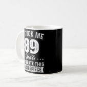 私は89年の最高傑作89日89日を取った コーヒーマグカップ (正面左)