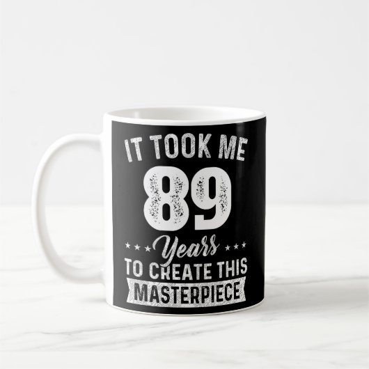 私は89年の最高傑作89日89日を取った コーヒーマグカップ (左)