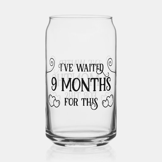 私は9ヶ月も待った ガラス缶 (正面)