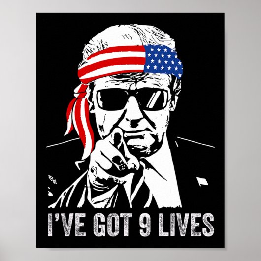 私は9人の得命を持っている – トランプ2024 おもしろい ポスター (正面)