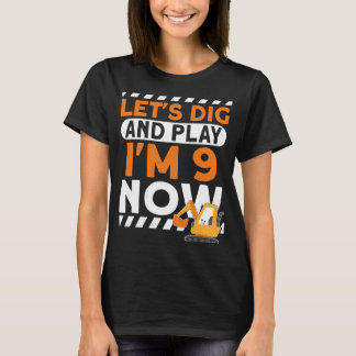 私は9日建築9th誕生日キッズショバト tシャツ