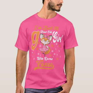 私は9歳の女の子で、キツネの誕生日が大好き Tシャツ