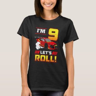 私は9歳レーシングカー幼児9th誕生日Ra Tシャツ