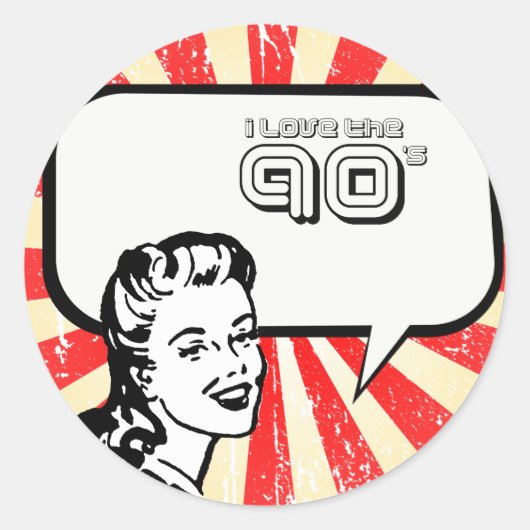 私は90年代が大好き ラウンドシール (正面)