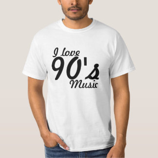 私は90年代音楽Tシャツを愛します Tシャツ